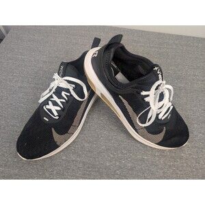 Nike Air Max Fly Running Shoes Black AT2506-002 Men's US Size 10 Gold Swoosh